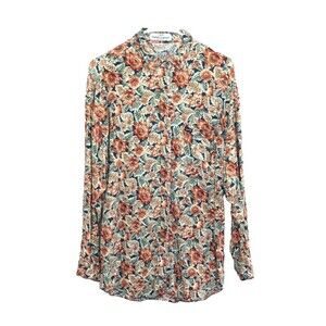 Vintage Guess Women's Shirt 3 (Fits M) Floral Button Down Collared Cottagecore